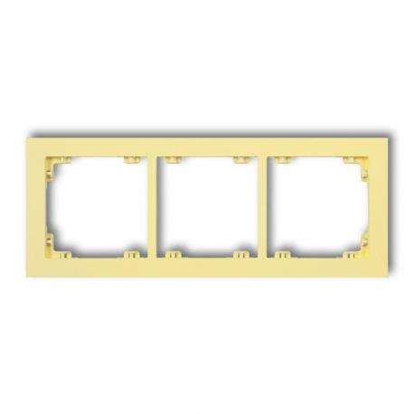 Karlik DECO Ramka uniwersalna potrójna z tworzywa DECO Pastel Matt kanarkowy 43DR-3