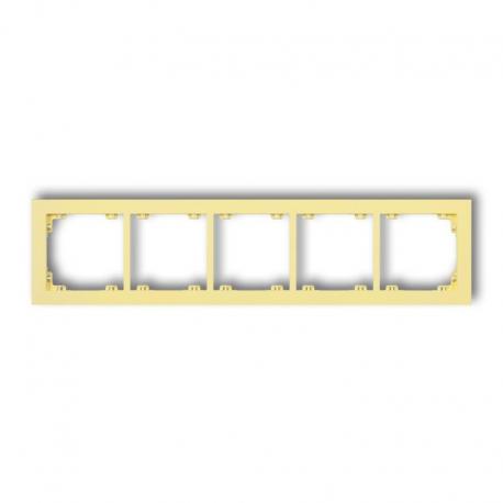 Karlik DECO Ramka uniwersalna pięciokrotna z tworzywa DECO Pastel Matt kanarkowy 43DR-5