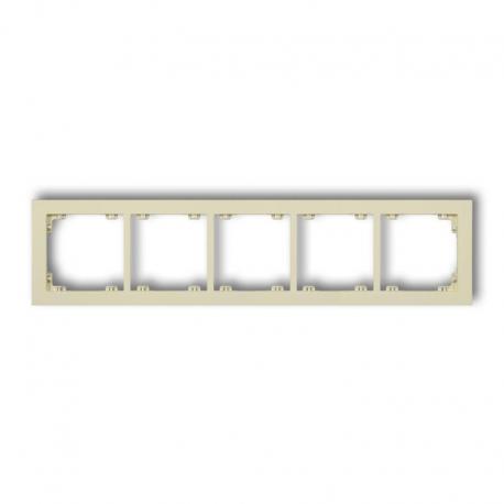 Karlik DECO Ramka uniwersalna pięciokrotna z tworzywa DECO Pastel Matt orzech ziemny 44DR-5