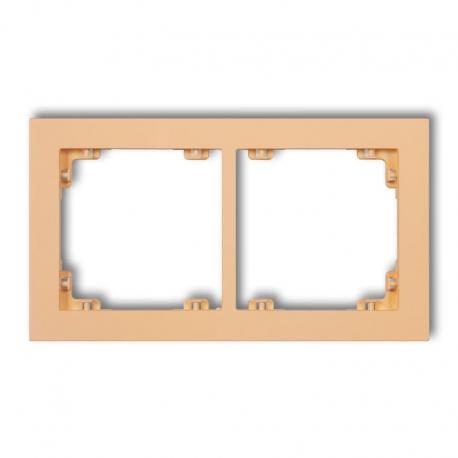 Karlik DECO Ramka uniwerstalna podwójna z tworzywa DECO Pastel Matt brzoskwiniowy 45DR-2