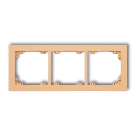 Karlik DECO Ramka uniwersalna potrójna z tworzywa DECO Pastel Matt brzoskwiniowy 45DR-3