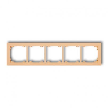Karlik DECO Ramka uniwersalna pięciokrotna z tworzywa DECO Pastel Matt brzoskwiniowy 45DR-5