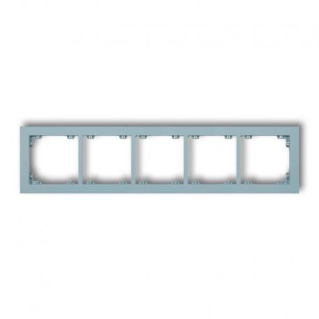 Karlik DECO Ramka uniwersalna pięciokrotna z tworzywa DECO Pastel Matt lazurowy 48DR-5