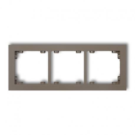 Karlik DECO Ramka uniwersalna potrójna z tworzywa DECO Pastel Matt czekoladowy 49DR-3
