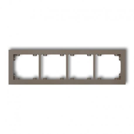 Karlik DECO Ramka uniwersalna podczwórna z tworzywa DECO Pastel Matt czekoladowy 49DR-4