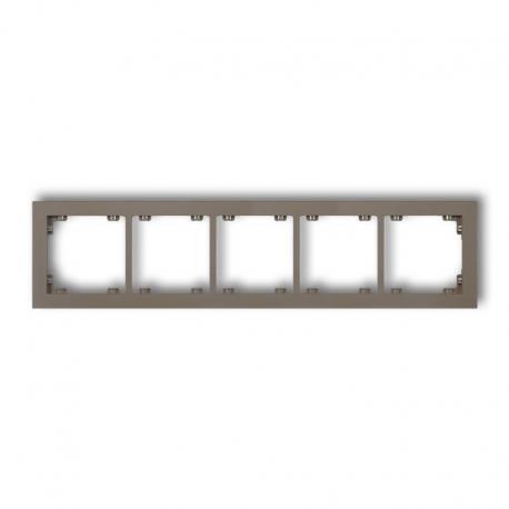 Karlik DECO Ramka uniwersalna pięciokrotna z tworzywa DECO Pastel Matt czekoladowy 49DR-5