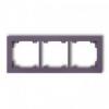 Karlik DECO Ramka uniwersalna potrójna z tworzywa DECO Pastel Matt wrzosowy 50DR-3