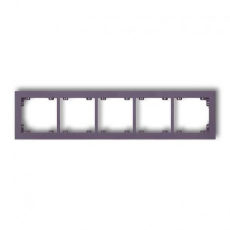 Karlik DECO Ramka uniwersalna pięciokrotna z tworzywa DECO Pastel Matt wrzosowy 50DR-5