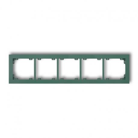 Karlik DECO Ramka uniwersalna pięciokrotna z tworzywa DECO Pastel Matt szmaragdowy 51DR-5