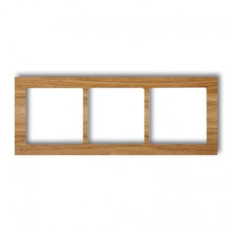 Karlik DECO Ramka uniwersalna potrójna - drewno (dąb) dąb DRD-3F