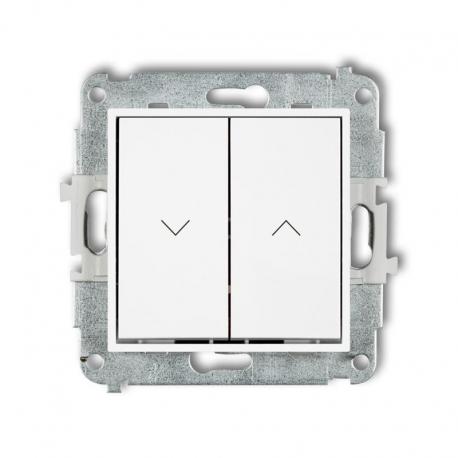 Karlik MINI Mechanizm łącznika zwiernego żaluzjowego z podtrzymaniem biały MWP-88