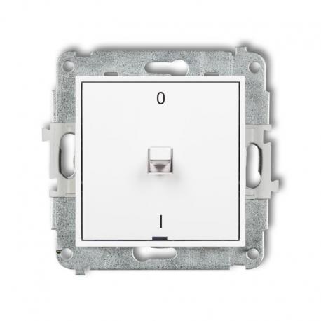 Karlik MINI Mechanizm łącznika dwubiegunowego w stylu amerykańskim biały MWPUS-9