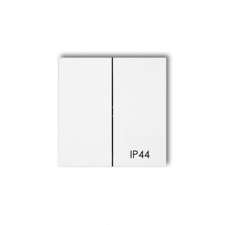 Karlik Klawisze podwójne do łączników IP44 (komplet dwóch klawiszy) biały MKLH-2