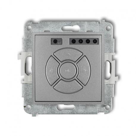 Karlik MINI Mechanizm elektronicznego sterownika roletowego (przycisk centralny/dodatkowy) srebrny metalik 7MSR-6