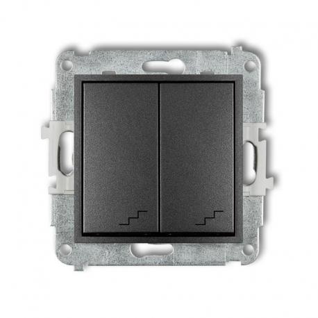 Karlik MINI Mechanizm łącznika podwójnego schodowego grafitowy 11MWP-33