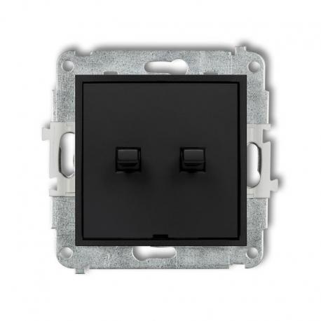 Karlik MINI Mechanizm łącznika świecznikowego w stylu amerykańskim czarny mat 12MWPUS-2