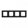Karlik MINI Ramka uniwersalna poczwórna z tworzywa czarny mat 12MR-4