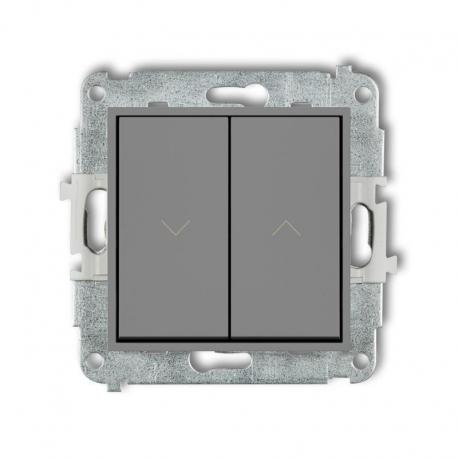 Karlik MINI Mechanizm łącznika zwiernego żaluzjowego z podtrzymaniem szary mat 27MWP-88