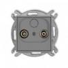 Karlik MINI Mechanizm gniazda abonenckiego RTV przelotowego 15dB szary mat 27MG15P