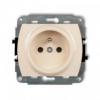 Karlik TREND Mechanizm gniazda pojedynczego z uziemieniem 2P+Z (przesłony torów prądowych) beżowy 1GP-1zp