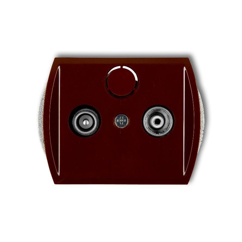 Karlik TREND Mechanizm gniazda abonenckiego RTV przelotowego 15dB brązowy 4G15P