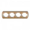 Karlik TREND Ramka pozioma poczwórna złoty metalik 8RH-4