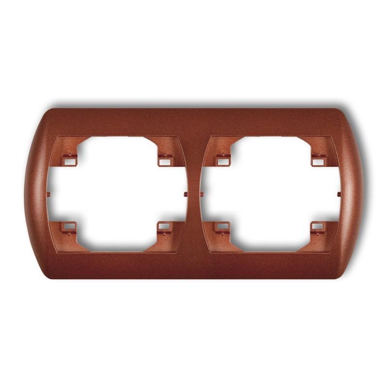 Karlik TREND Ramka pozioma podwójna brązowy metalik 9RH-2