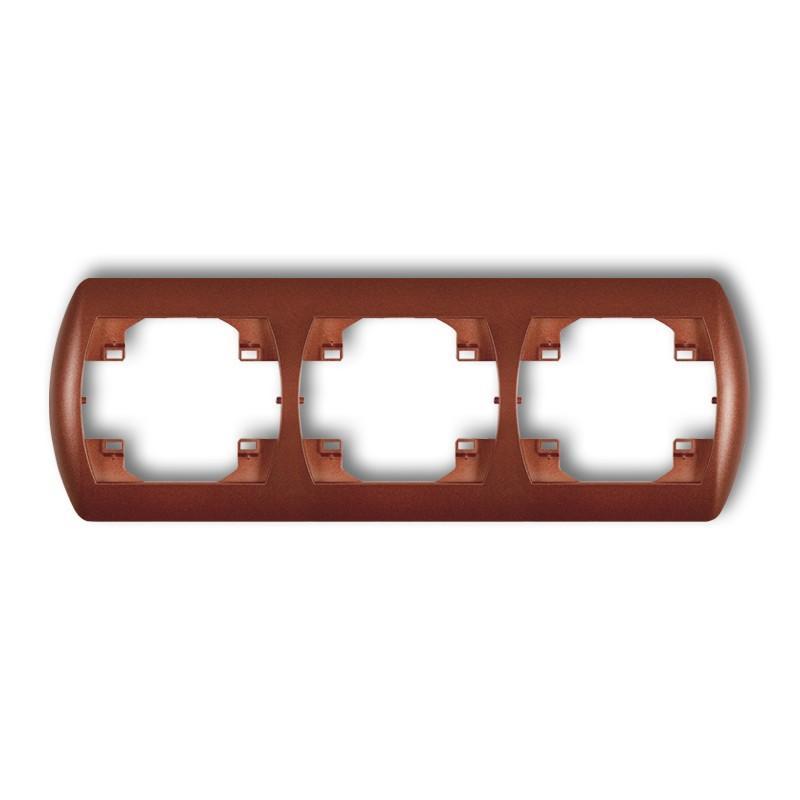 Karlik TREND Ramka pozioma potrójna brązowy metalik 9RH-3