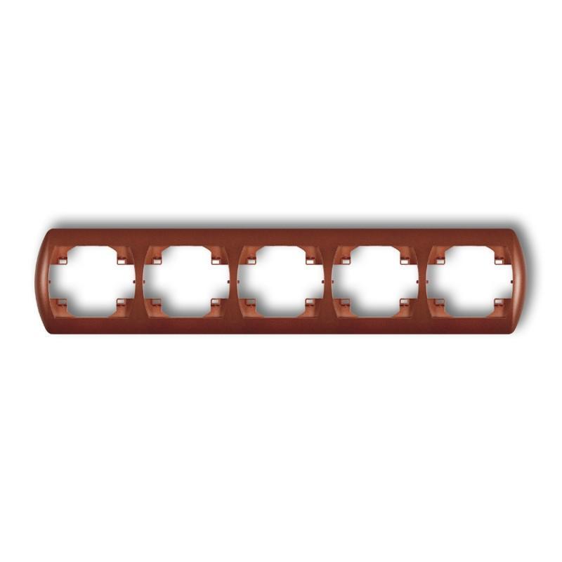 Karlik TREND Ramka pozioma pięciokrotna brązowy metalik 9RH-5