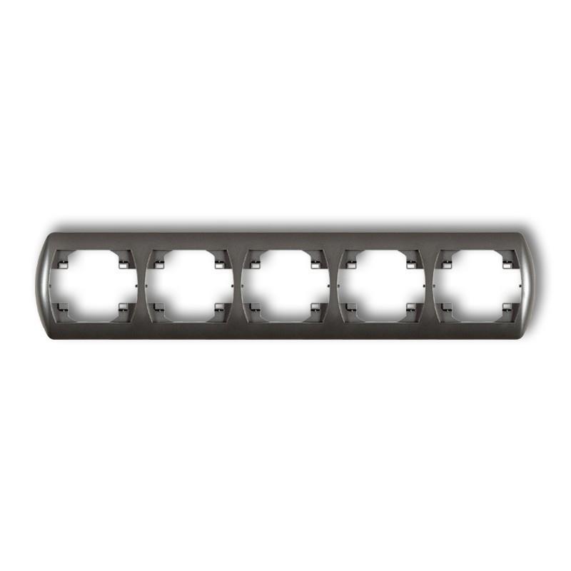 Karlik TREND Ramka pozioma pięciokrotna grafitowy 11RH-5