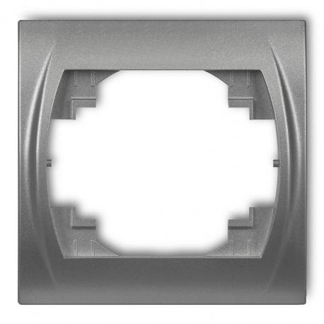 Karlik LOGO Ramka pozioma pojedyncza srebrny metalik 7LRH-1
