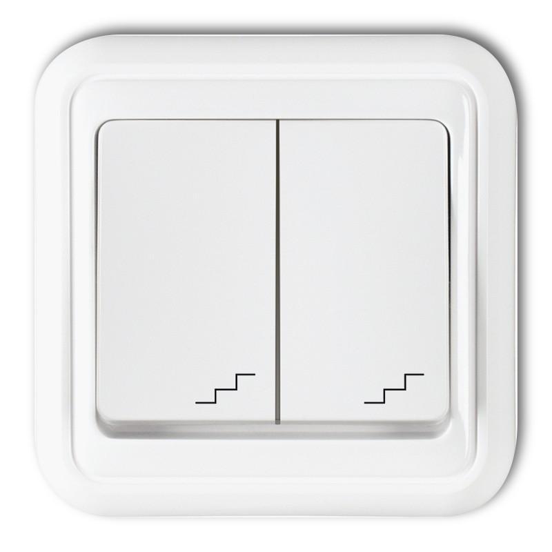 Karlik LIZA Łącznik podwójny schodowy biały WPT-7