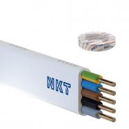 Przewód instal YDYpzo 450/750 5x2,5 biały NKT /100m