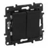 Legrand NILOE STEP Czarny, łącznik schodowy podwójny 10 AX 863508
