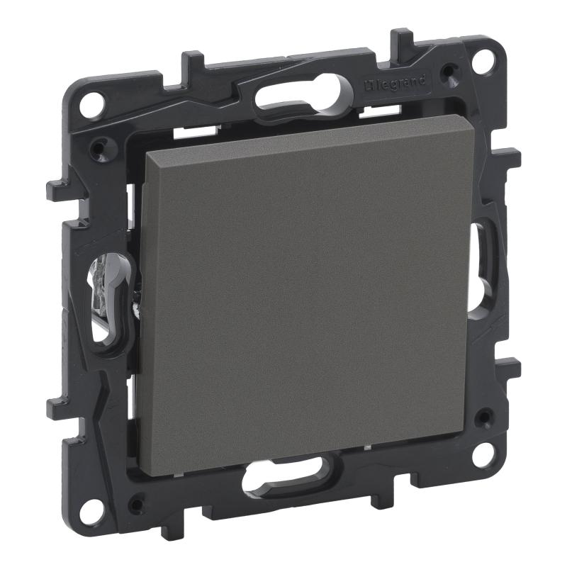 Legrand NILOE STEP Stalowy, przycisk pojedynczy 6 A 863409