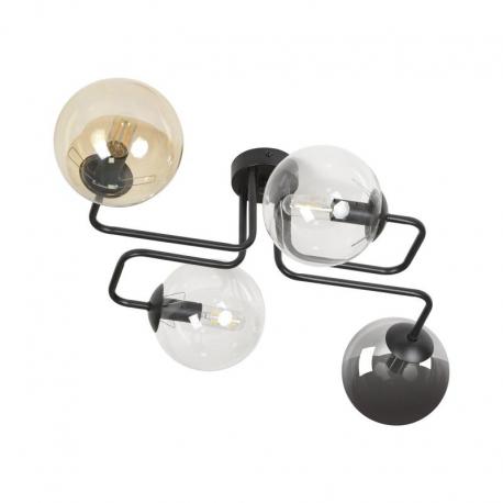 BARI 4P E14, lampa wisząca, max.4x40W, czarna-mix kolorów