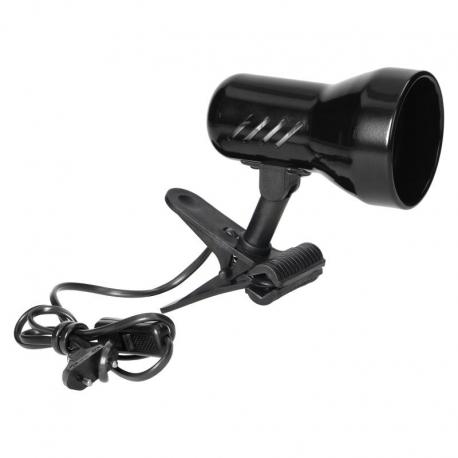 Dalla, lampa biurkowa z klipsem, 40W, E27, stal + tworzywo, czarna