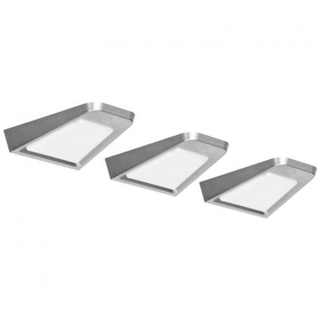 DIKI zestaw 3 lampek podszafkowych LED, 3x2W, 4000K, z wyłącznikiem bezdotykowym, srebrny