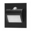 DRACO LED NEW 1,5W, oprawa schodowa podtynkowa, 12VDC, 30lm, 3000K, czarny, czujnik ruchu i zmierzchu