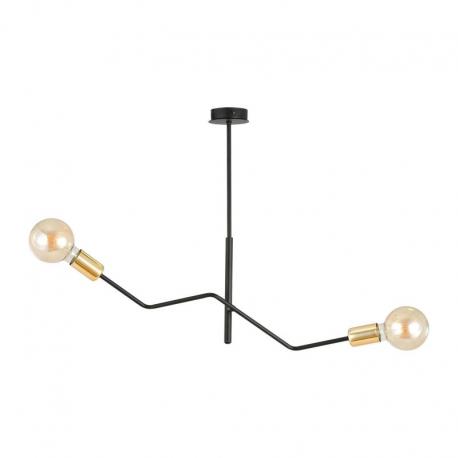 GIRO 2P E27, lampa wisząca, max. 2x60W, czarno-złota