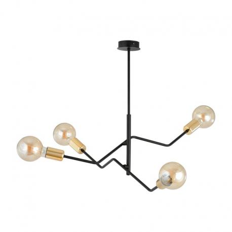 GIRO 4P E27, lampa wisząca, max. 4x60W, czarno-złota